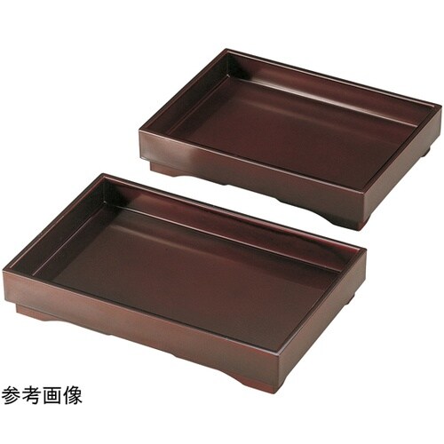 7.5寸 長角山路盛器 消し溜/裏黒塗