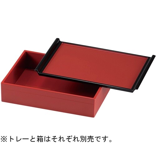 6.5寸 長角珍味箱 朱 5500171