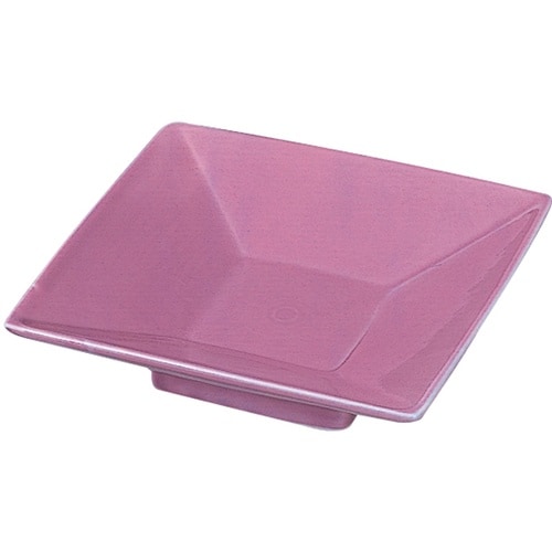 陶)四方角小皿 紫彩 80500350