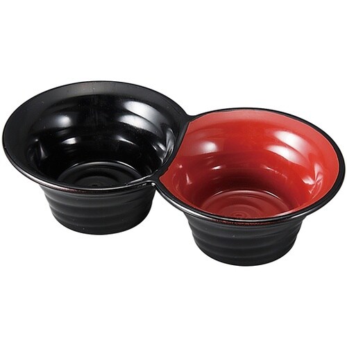 ツイン渦小鉢 外黒内朱内黒 300035