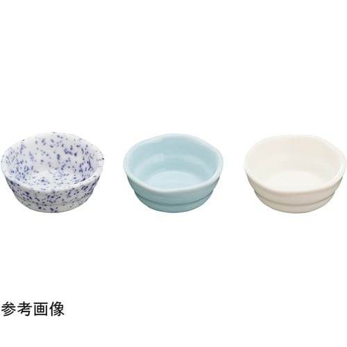 陶)7.8cm 波縁丸小鉢 藍点 930