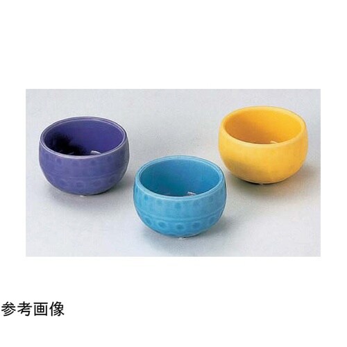 陶)三ッ足丸珍味入(小)黄釉 89804