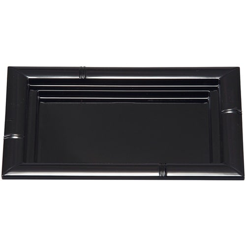 長角竹皿 黒 40431060