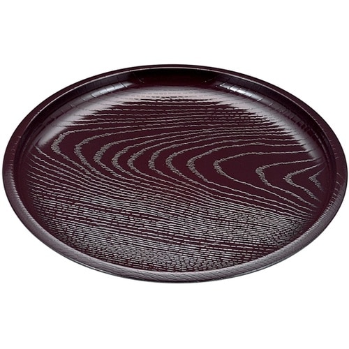 7寸 丸木目そば皿 新溜(裏塗無 451