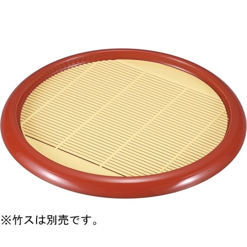 8寸 丸刷毛目そば皿 柿朱 461912