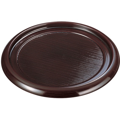 8寸 丸刷毛目そば皿 溜 4619126