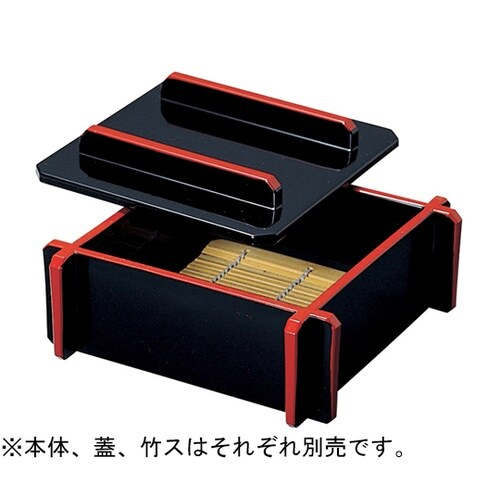 5寸 角井戸渕セイロ 黒天朱(親 451