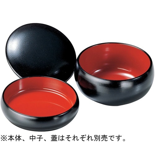 6寸 タイコ鉢 黒羽ケ目/(蓋) 381