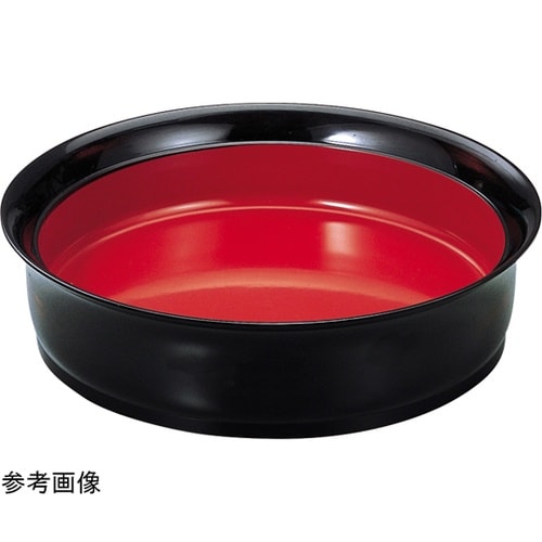 8寸 羽反深鉢 黒内朱 51272100