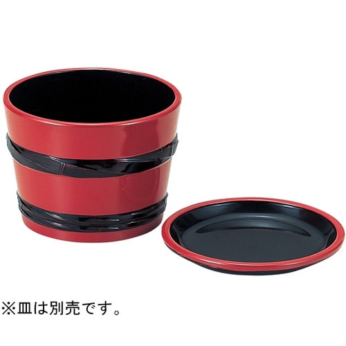 2.8寸 桶型つゆ入れ 朱黒ひも 450