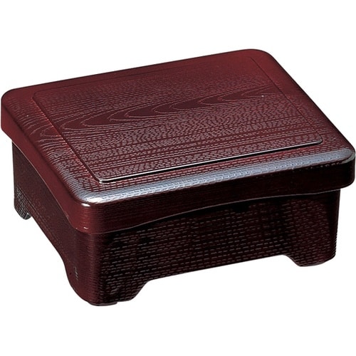 耐熱木目丼重 溜内朱(蓋親) 42012