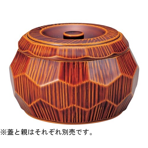 はつり亀甲丼 本漆調春慶塗(内黒)蓋 4