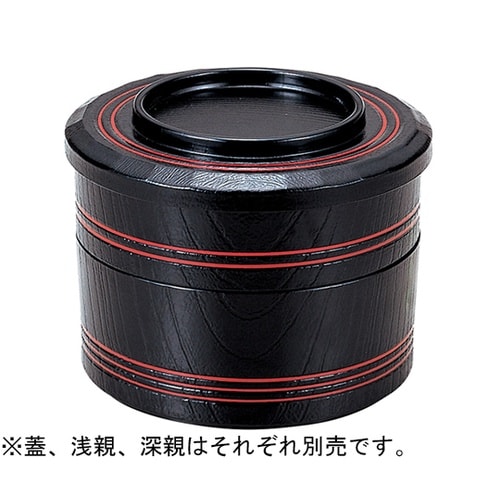 田吾作弁当 黒朱ライン(深親 45014