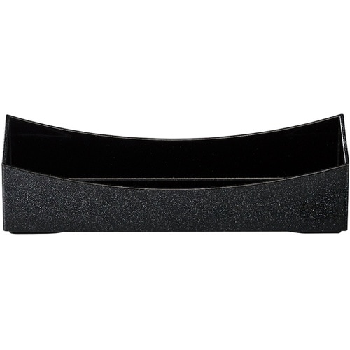 夢枕長手盛箱用中親アーチ型内外黒銀パール