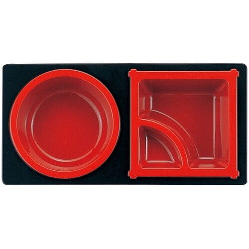 1/2 松花堂用A仕切 黒内朱 7000