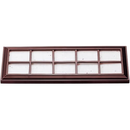 尺3 長手松花堂盛器 障子蓋 溜 700