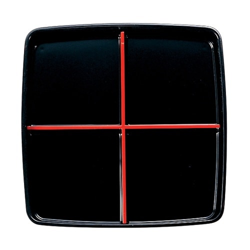 8.5寸 胴張用底板付十字仕切 黒天朱