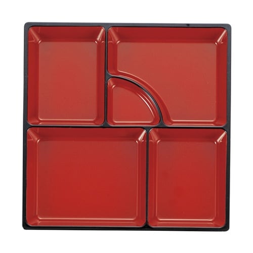 8.5寸 松花堂用 幕の内仕切 内朱天黒