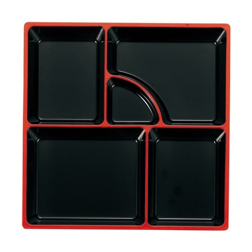 8.5寸 松花堂用 幕の内仕切 内黒天朱