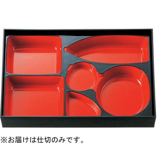 尺3 松花堂 瓢箪仕切朱天黒 21023