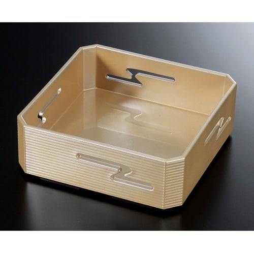 3.5寸 隅切すかし鉢 銀 240243