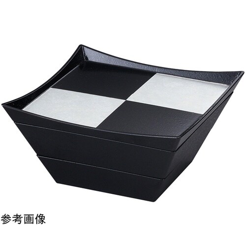 6寸 角山路ダイヤ盛箱 黒内黒天黒 80