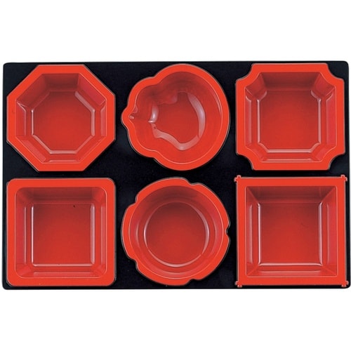 尺1 気比松花堂用仕切 黒内朱 7000