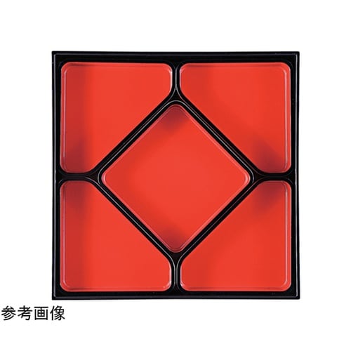 尺0 千筋重用五角仕切朱天黒 24233