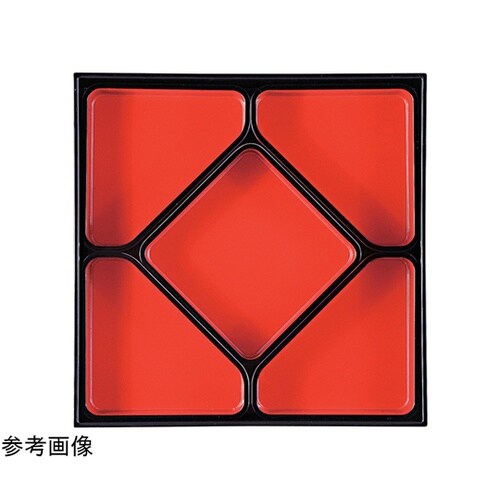 尺0 千筋重用四角仕切朱天黒 24233