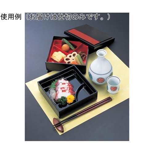 5寸 松花堂用朱OM三ツ切一枚仕切 21