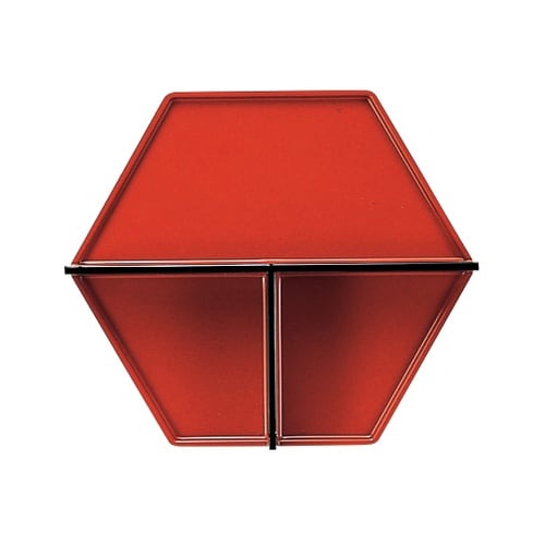 六角松花堂用T字仕切朱天黒 210760