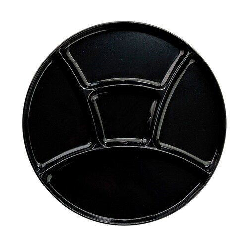 9.5寸 満月弁当用銭仕切 黒 2401