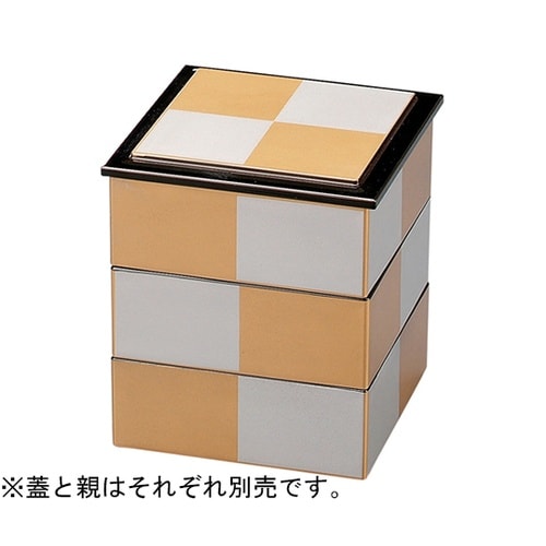 4寸 角重金銀市松内黒天黒 親 2100