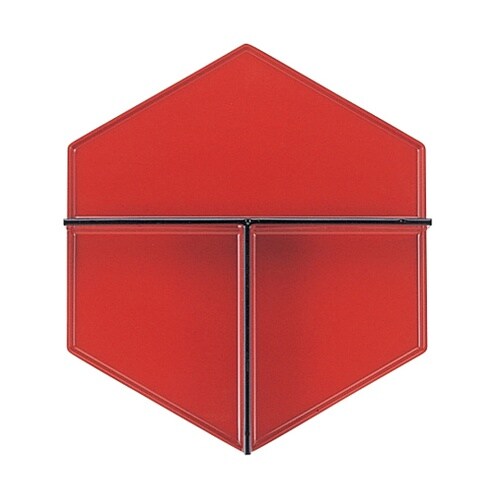 7寸 六角弁当用T仕切 朱天黒 7001