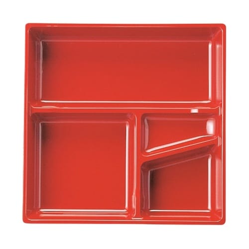 8寸 角富士弁当朱唐草用仕切 朱 240