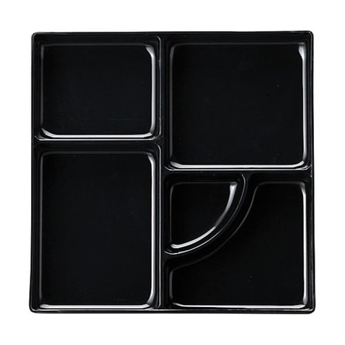 8寸 角幕の内(並)仕切 黒 24063