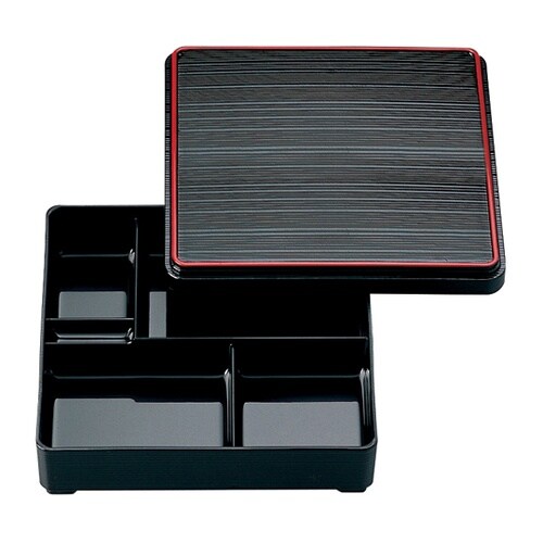 7角千筋弁当固定仕蓋 親黒天朱内黒 23