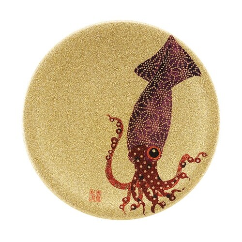 A150寿司皿 ゴールドパール 千代紙イ