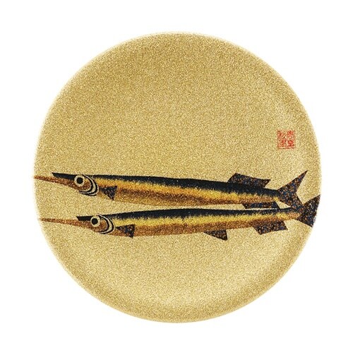 A150寿司皿 ゴールドパール 千代紙サ