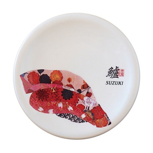 A150寿司皿 ホワイトパール 鱸(スズ