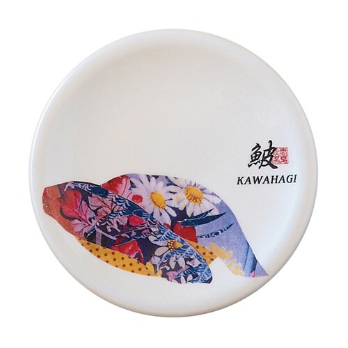 A150寿司皿 ホワイトパール(カワハギ