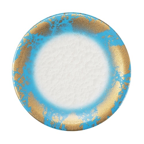 A150寿司皿 アクア ブルー金雲 50