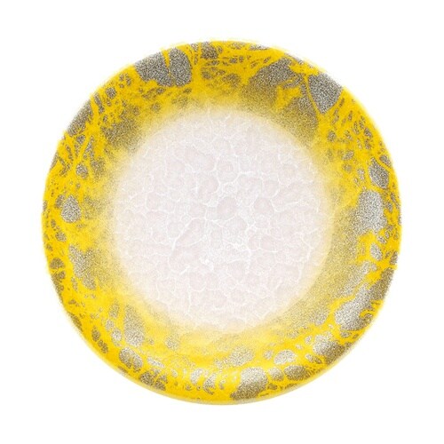 A150寿司皿 アクア イエロー銀雲 1