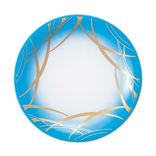 A150寿司皿 水色 ぼかし朝つゆ 12