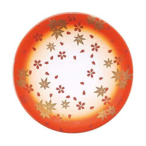 A150寿司皿 橙 ぼかし春秋 1300