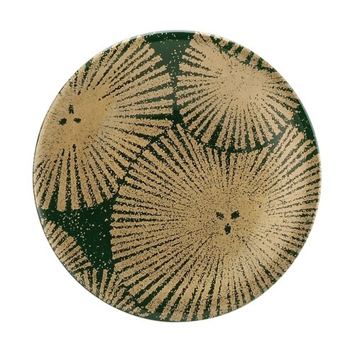 A150丸松葉 グリーン金粉蒔 1204