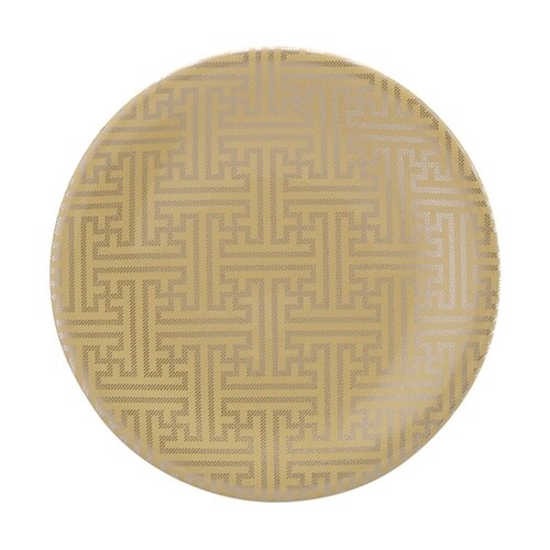 A150丸寿司皿 ベージュ 紗綾銀粉蒔