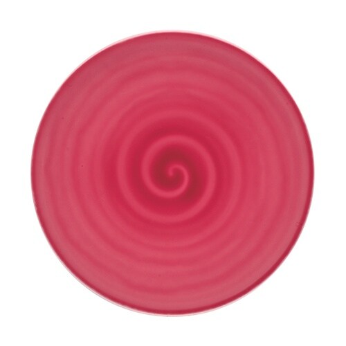 A150渦巻き寿司皿 赤透き 12041