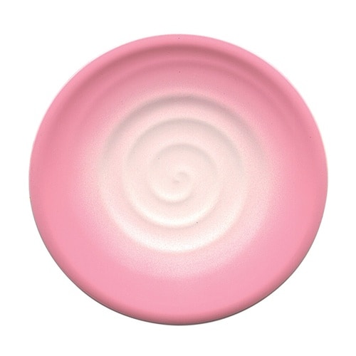 A)150渦巻き皿 ピンク ぼかしパール