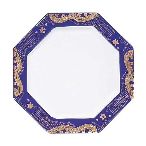 A八角寿司皿 御所車 式部 120224